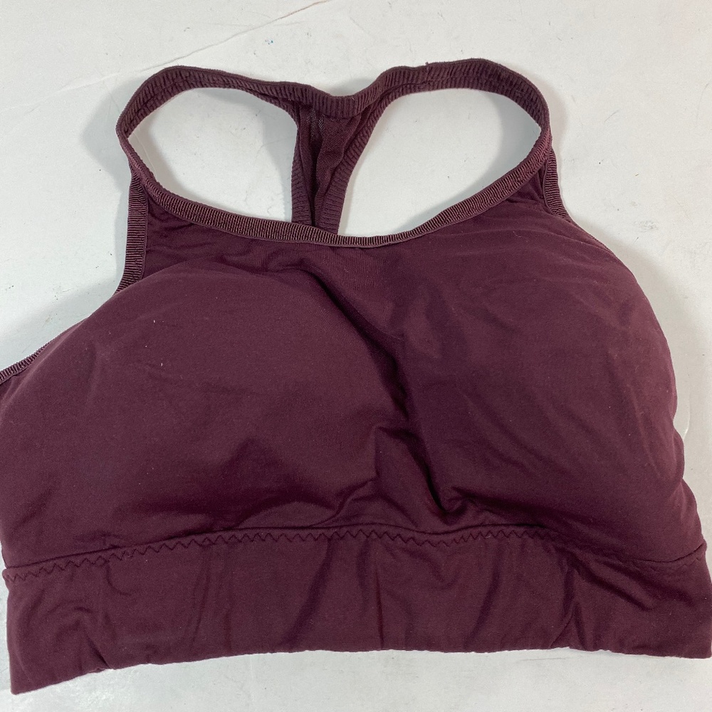 Athleta Be Bold Bralette Sports Bra Size Small Burgundy Athletic Workout 776871